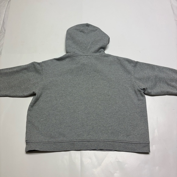 Everlane women’s grey 100% human cropped hooded sweatshirt size small - Picture 7 of 8